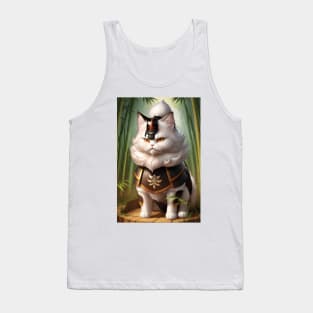 A cute white samurai persian cat Tank Top